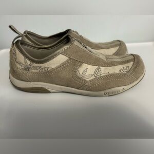 Merrell Women's Taupe and Cream Slip-On Casual Sneakers